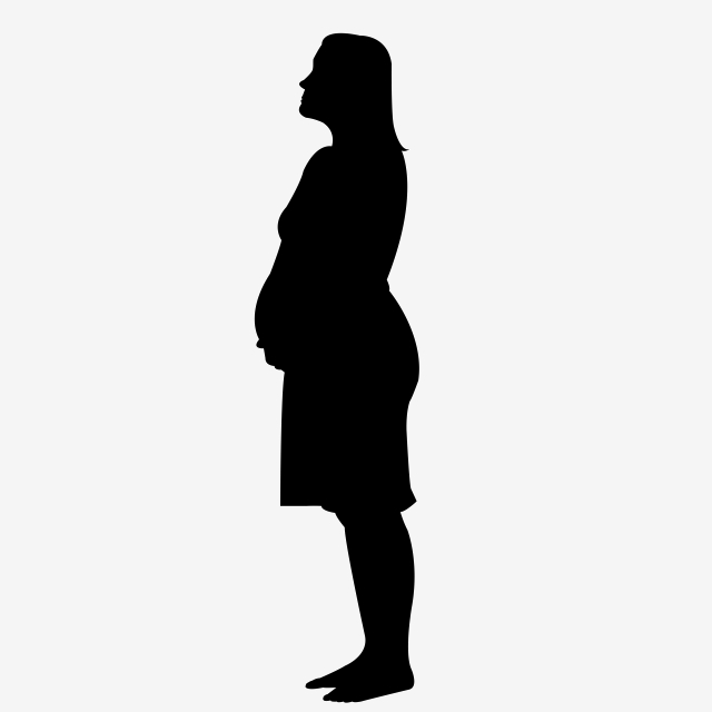 640x640 Pregnant Woman Silhouette Illustration Vector, Pregnant Woman