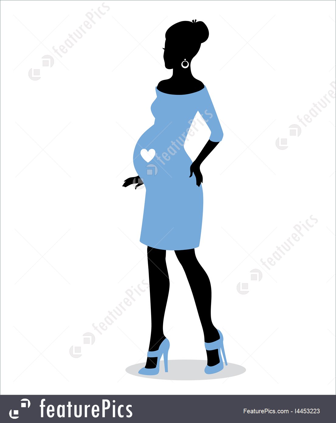 1105x1392 Pregnant Woman Silhouette Image