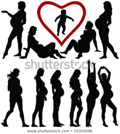 423x470 Pregnant Woman Silhouette Vector