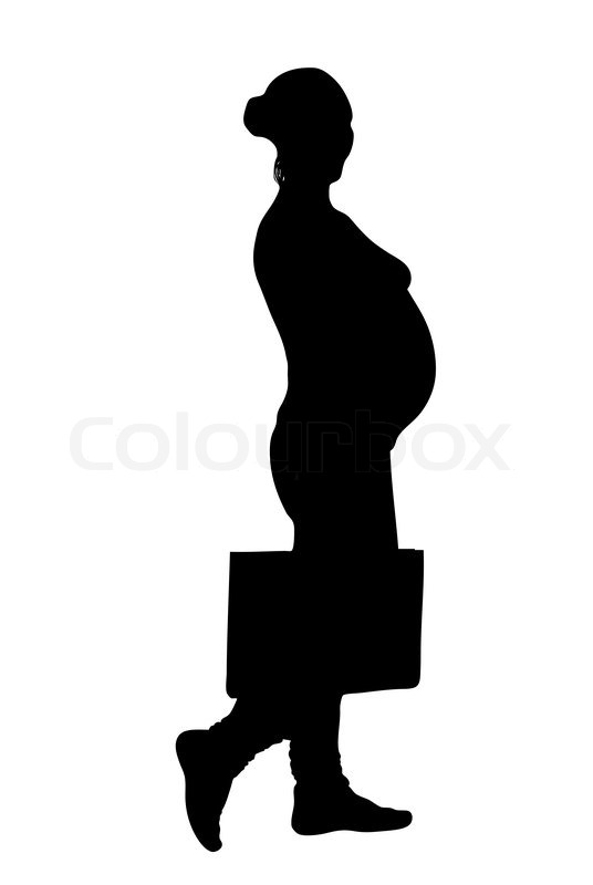 536x800 Pregnant Woman Silhouette Isolated On Stock Vector Colourbox