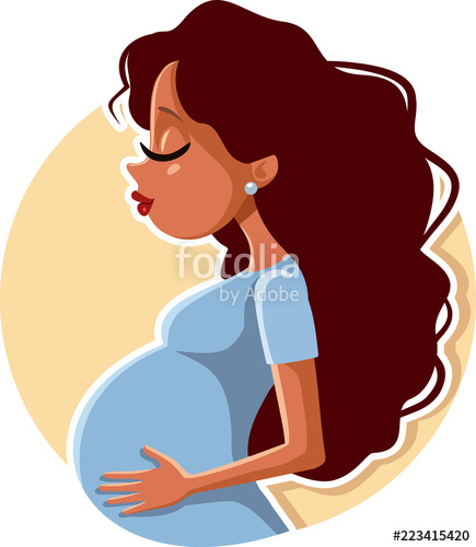 435x500 Pregnant Woman Vector Illustration Stock Image And Royalty Free