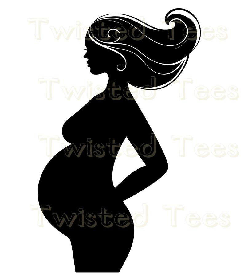 794x908 Pretty Pregnant Woman Vector Graphic Ultrasound Dxf Etsy
