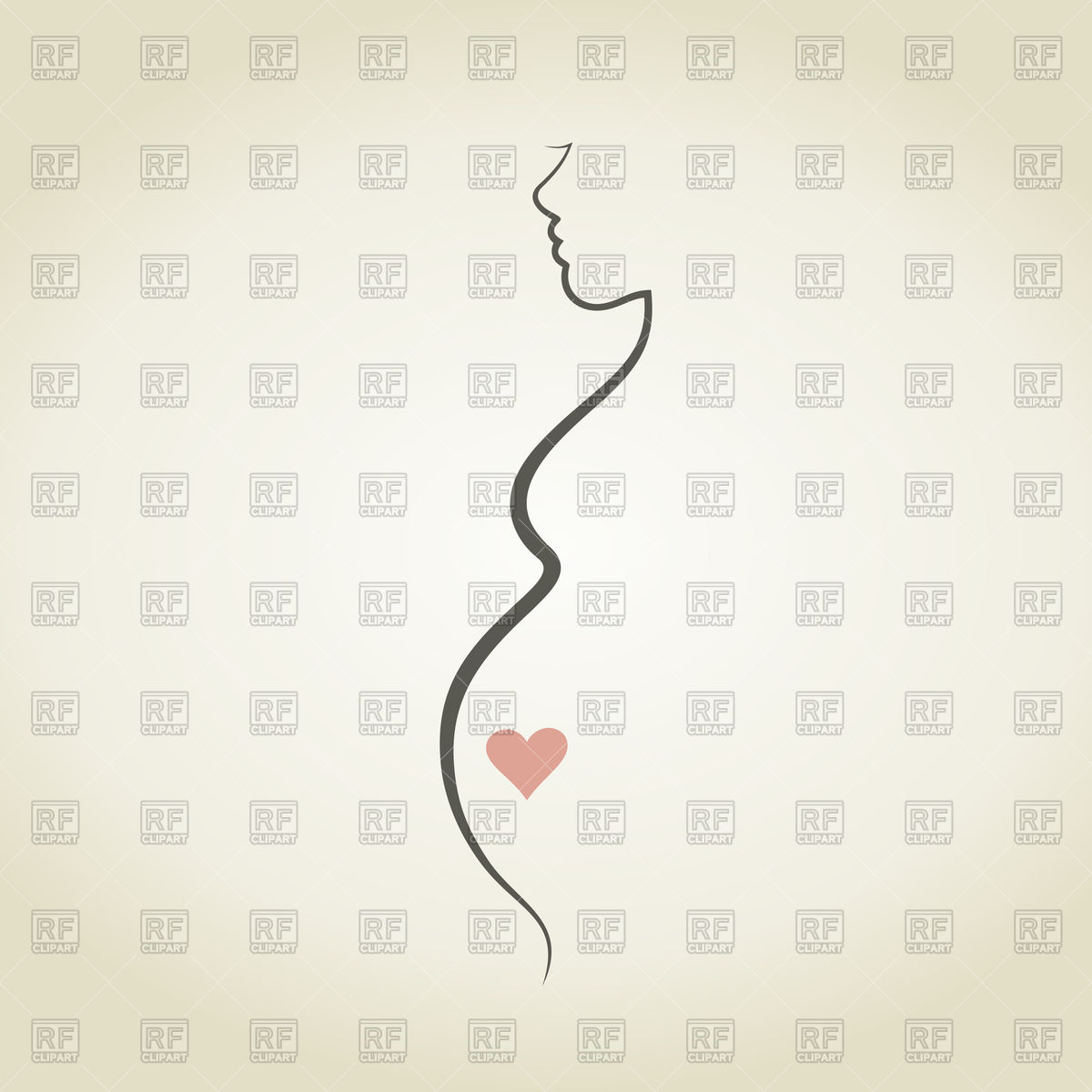 1200x1200 Symbolic Outline Of Pregnant Woman Vector Image Of Silhouettes