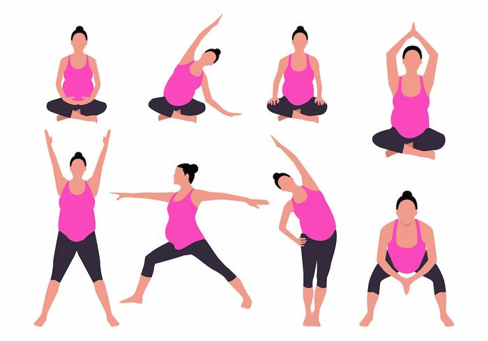 700x490 Free Yoga For Pregnant Woman Vector Illustration