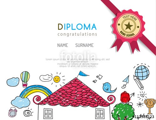 High Resolution Certificate Background Vector Elegant Kids Diploma 500x383 High Resolution Certificate Background Vector Elegant Kids Diploma