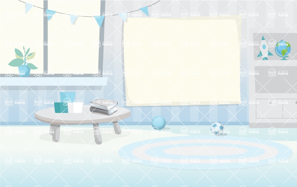 Cartoon Preschool Vector Background Illustration 1015x640 Cartoon Preschool Vector Background Illustration