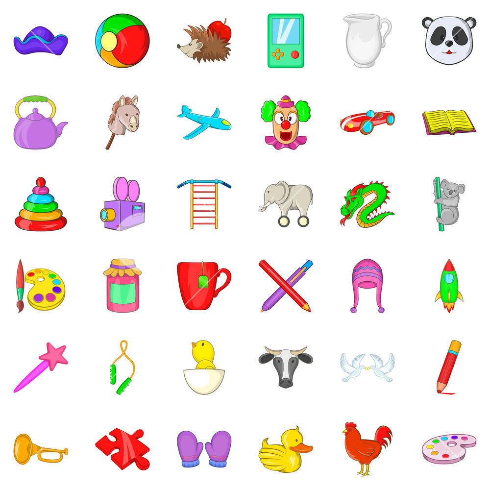 Preschool Icons Set Cartoon Style Of Preschool Vector Icons 1000x1000 Preschool Icons Set Cartoon Style Of Preschool Vector Icons