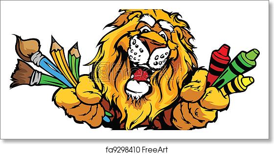 Free Art Print Of Happy Preschool Lion Mascot Cartoon Vector Image 560x316 Free Art Print Of Happy Preschool Lion Mascot Cartoon Vector Image