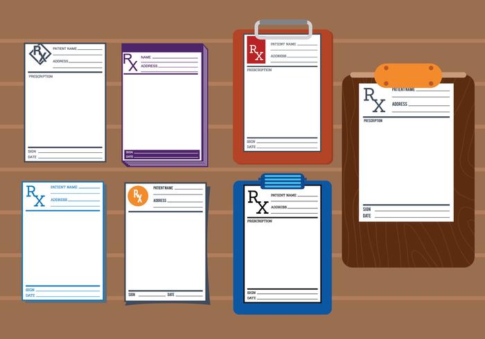700x490 Prescription Pad Vector