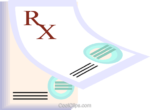 480x353 Prescription Pad Royalty Free Vector Clip Art Illustration