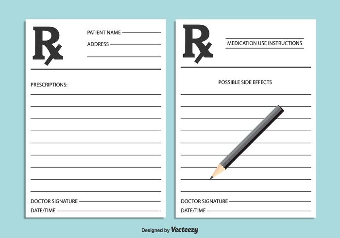 700x490 Medical Prescription Vector Illustration