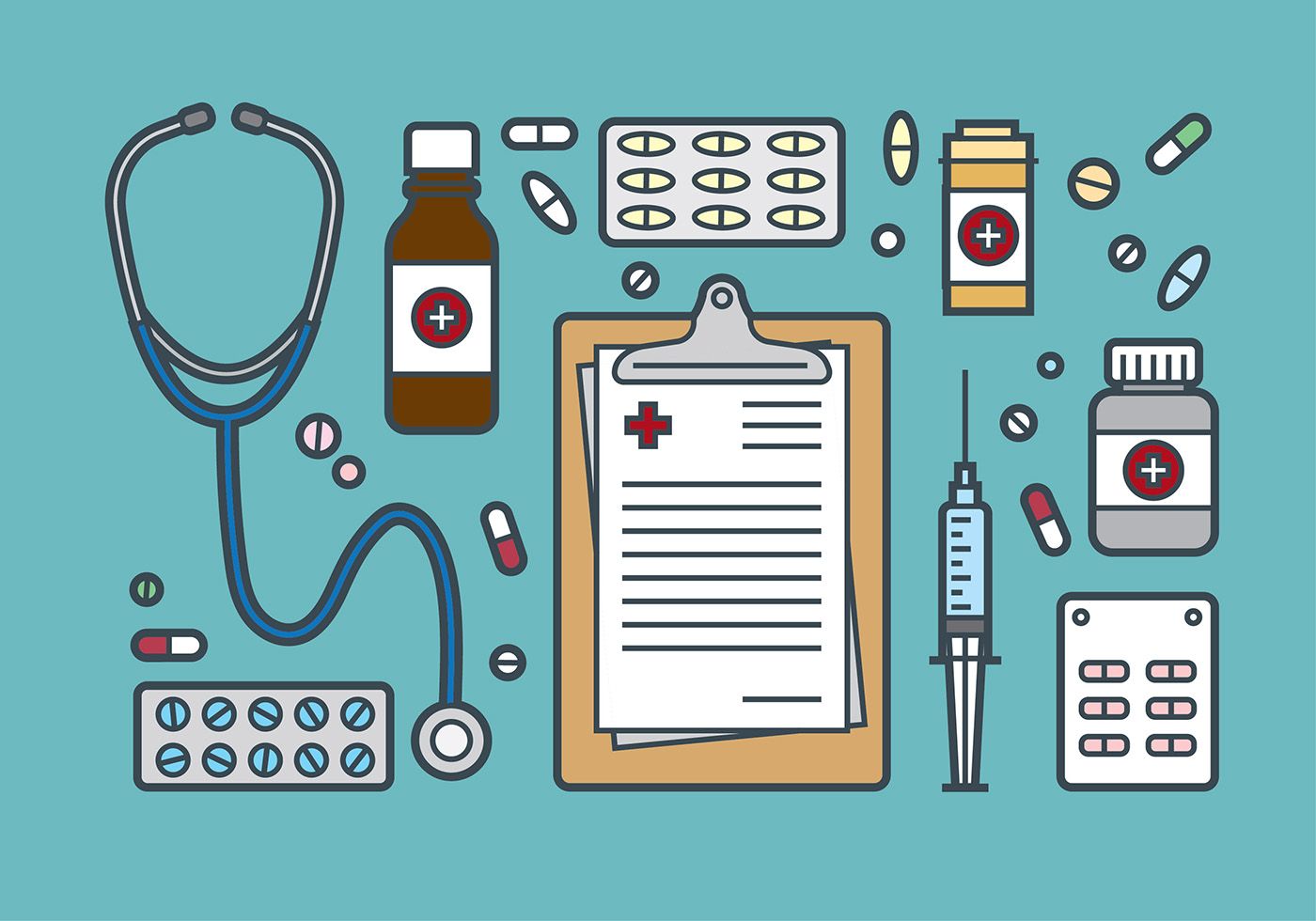 1400x980 Medical And Prescription Pad Icon Vector
