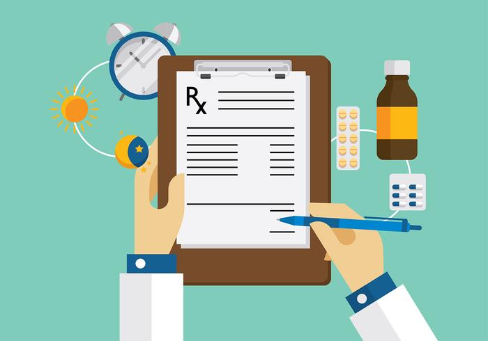 Prescription Pad Workspace Vector 700x490 Prescription Pad Workspace Vector