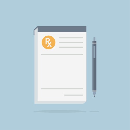 Prescription Pad Medical Prescription Vector Illustration 450x450 Prescription Pad Medical Prescription Vector Illustration