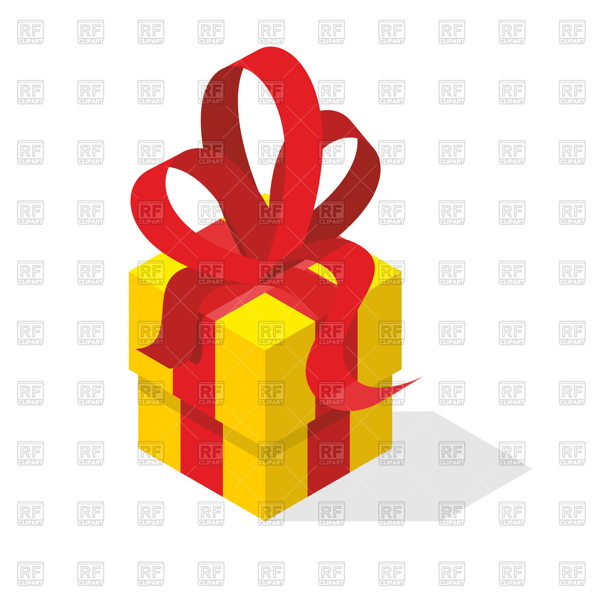 1200x1200 Gift Box With Bow Vector Image Of Objects Popaukropa
