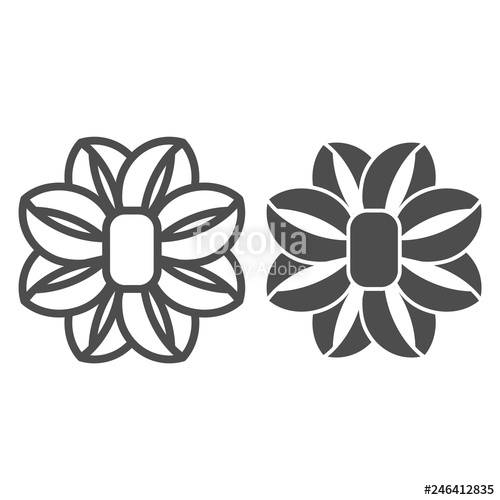 500x500 Present Bow Line And Glyph Icon Festive Bow Vector Illustration