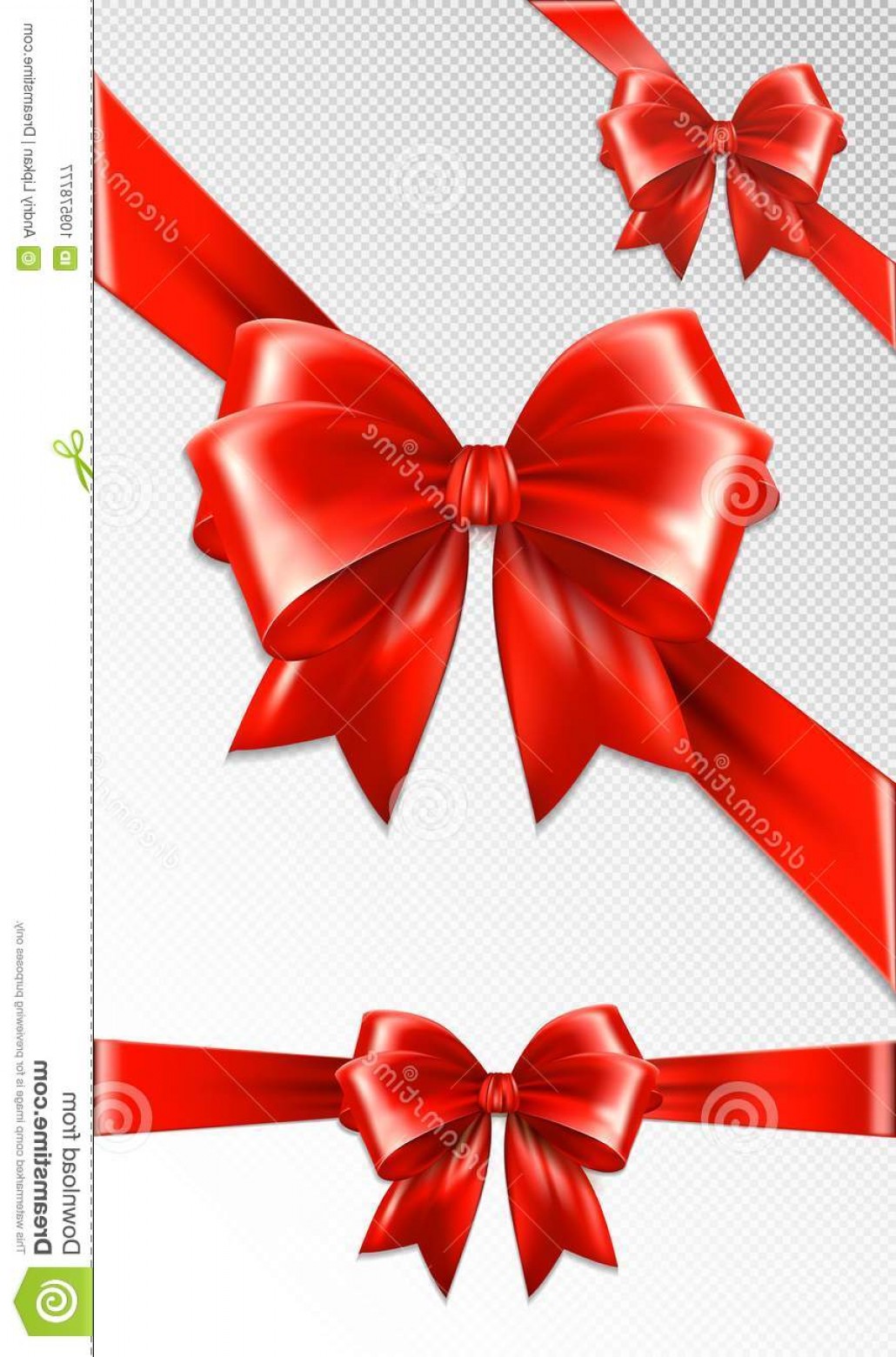 1030x1560 Set Red Gift Bows Vector Illustration Concept Invitation Banners