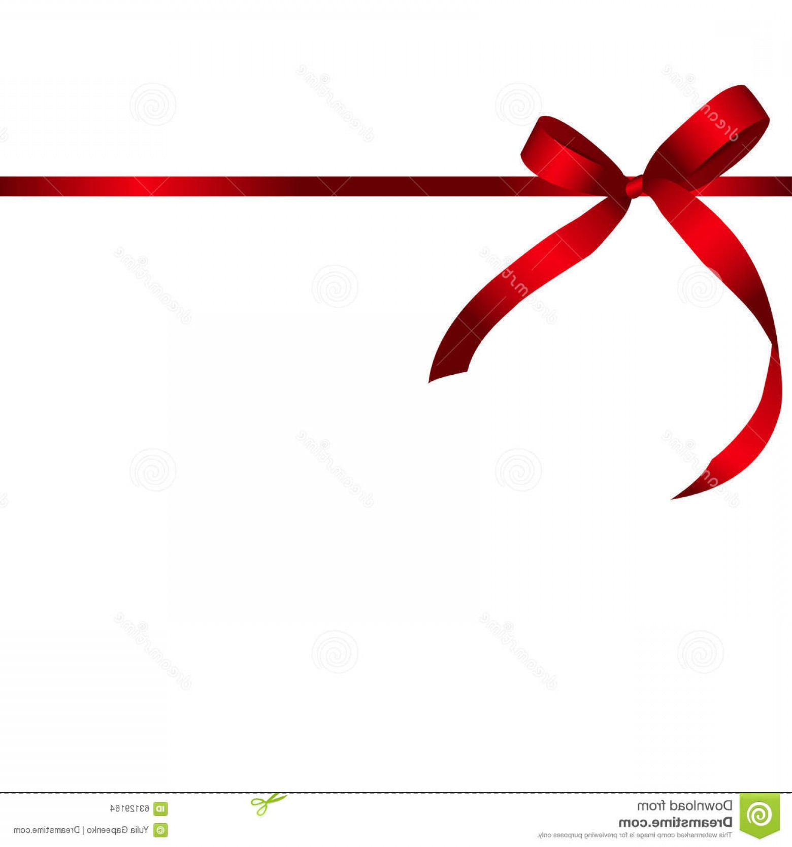 1560x1668 Stock Illustration Gift Card Red Ribbon Bow Vector Illustration