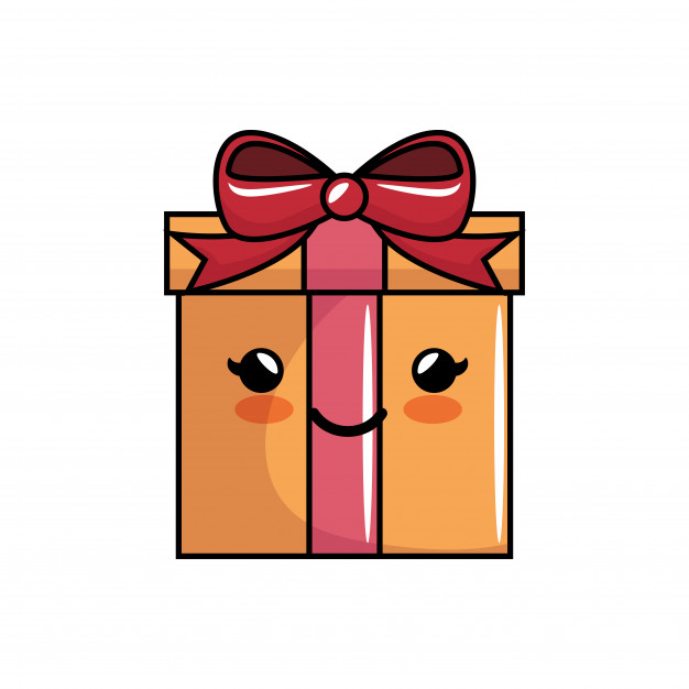 626x626 Kawaii Gift Box Bow Present Icon Vector Premium Download