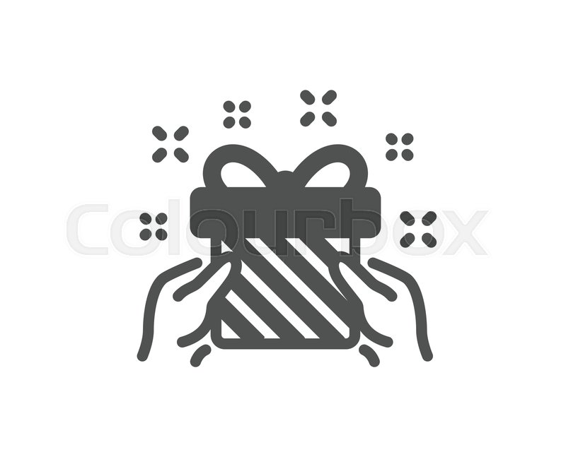 800x647 New Year Present Icon Christmas Gift Stock Vector Colourbox