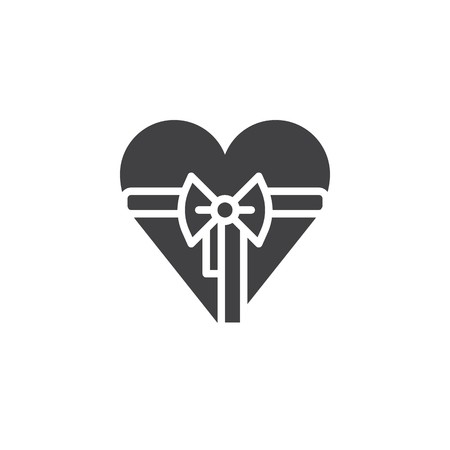 450x450 Valentine's Day Present Icon Vector, Filled Flat Sign, Solid