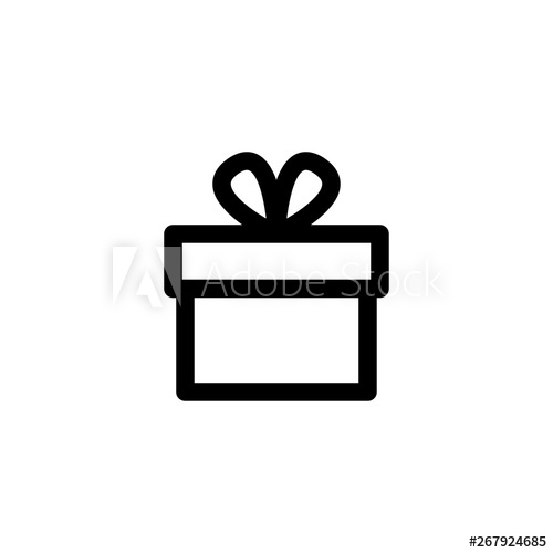 500x500 Gift Box, Present Icon Vector Illustration