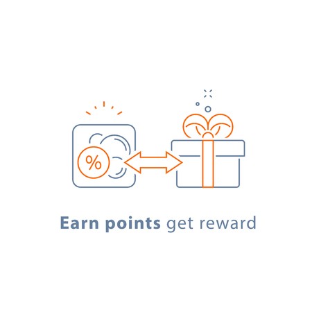 450x450 Earn Points, Loyalty Reward Program, Marketing Concept, Gift