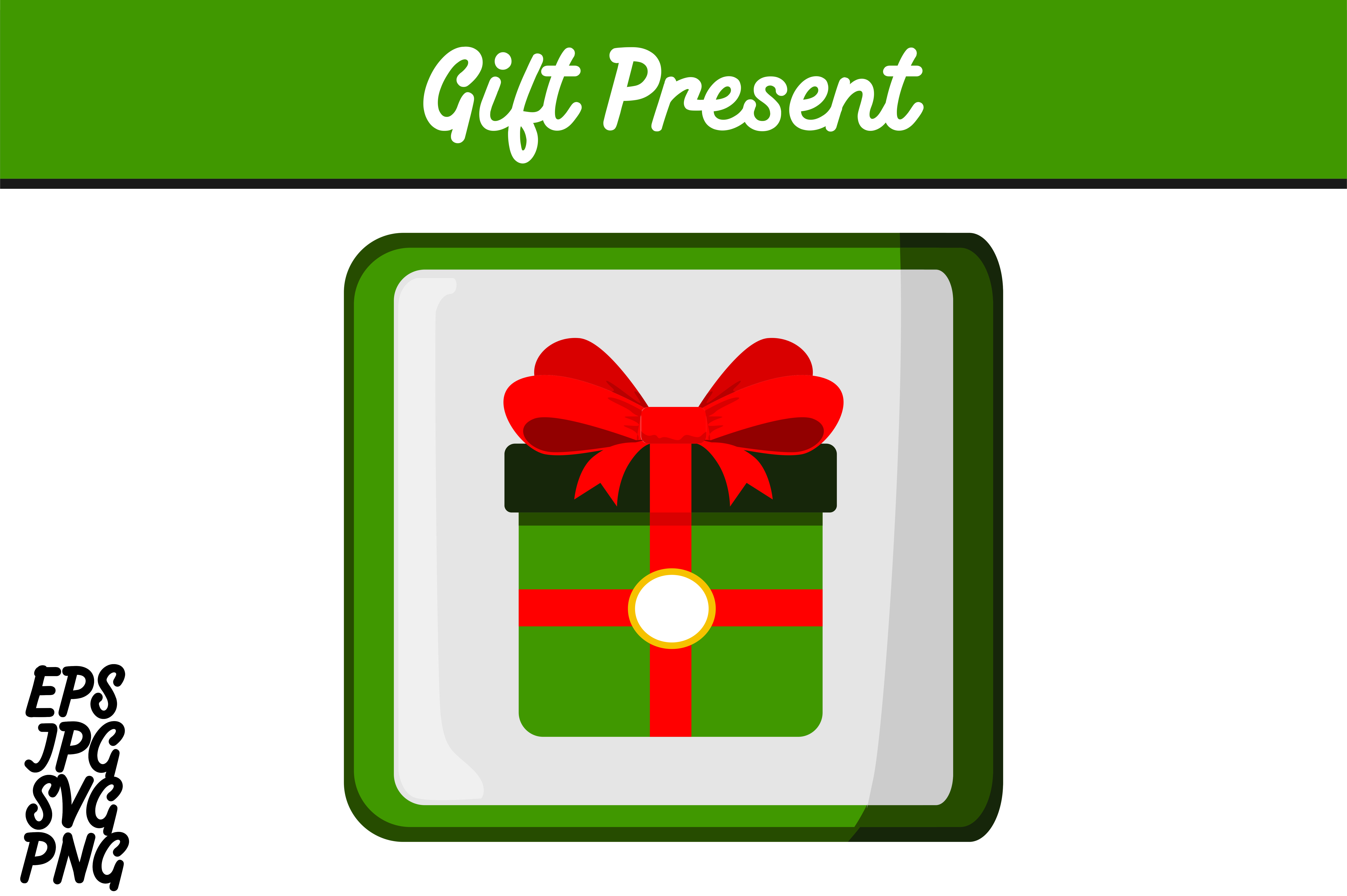 7514x5000 Green Gift Present Vector Image Graphic