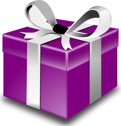 482x500 Purple Present Vector
