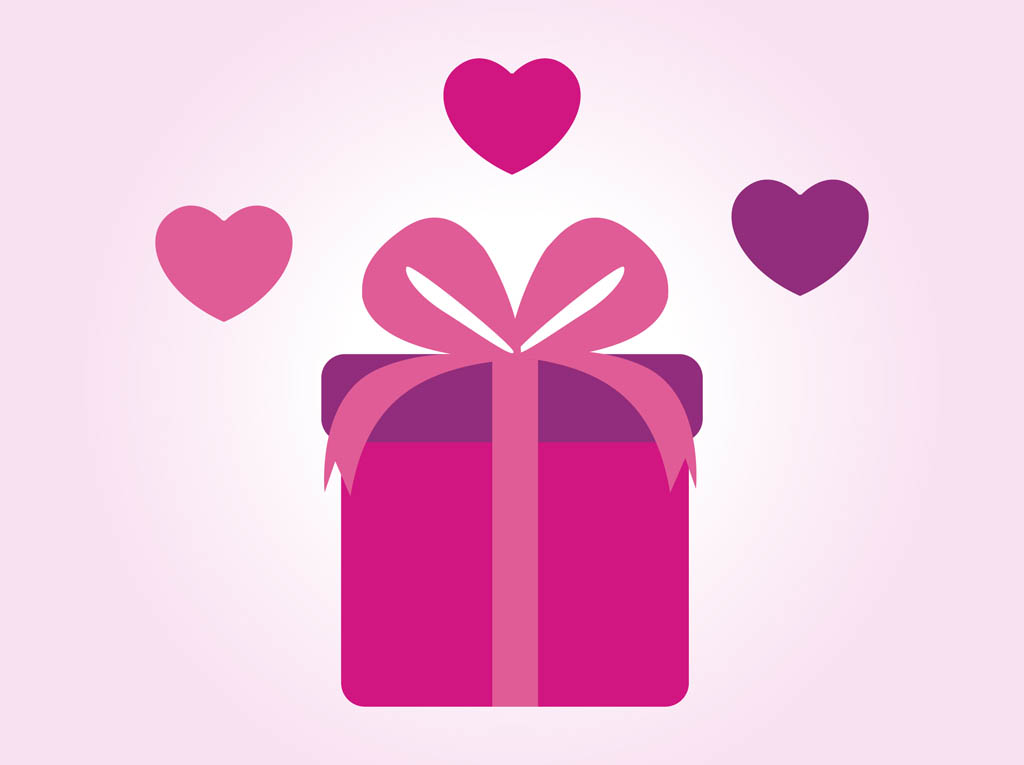 1024x765 Valentine Present Vector Art Graphics