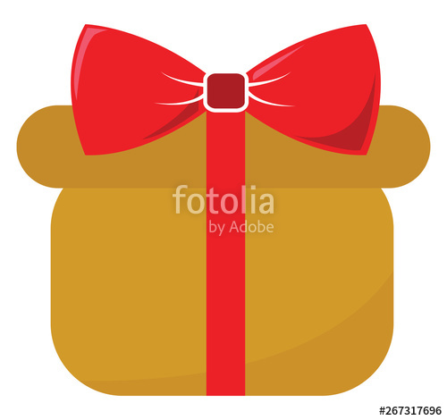 500x470 Clipart Of A Yellow Gift Boxpresent, Vector Or Color Illustration