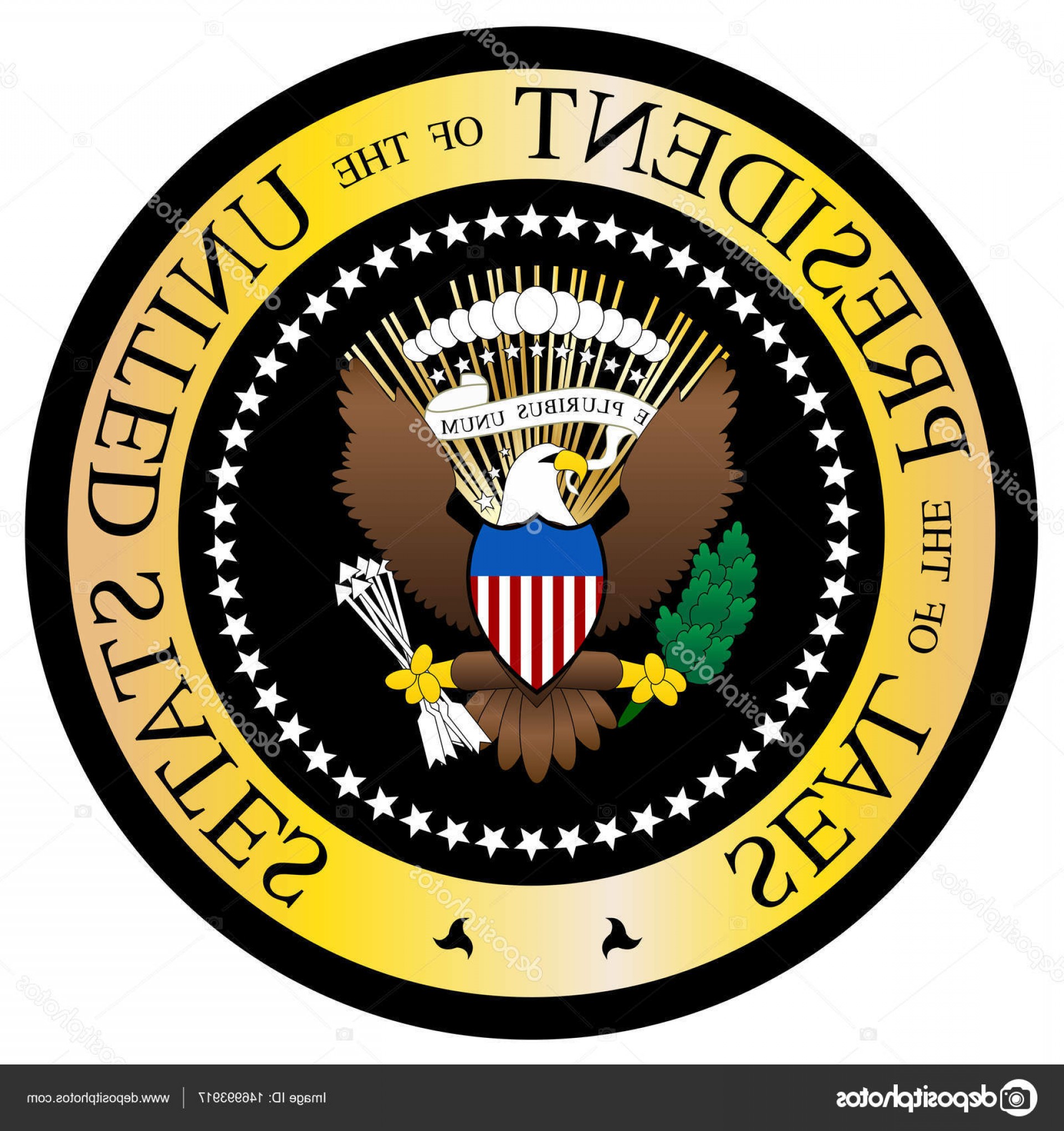 1920x2040 Stock Illustration Presidential Seal Black And Gold Geekchicpro
