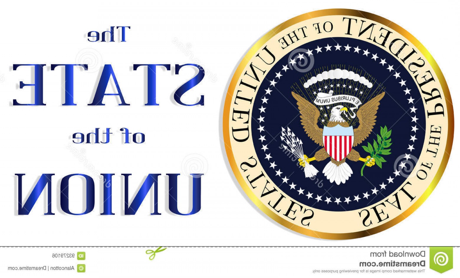 1560x944 Stock Illustration State Union Isolation Depiction Seal President
