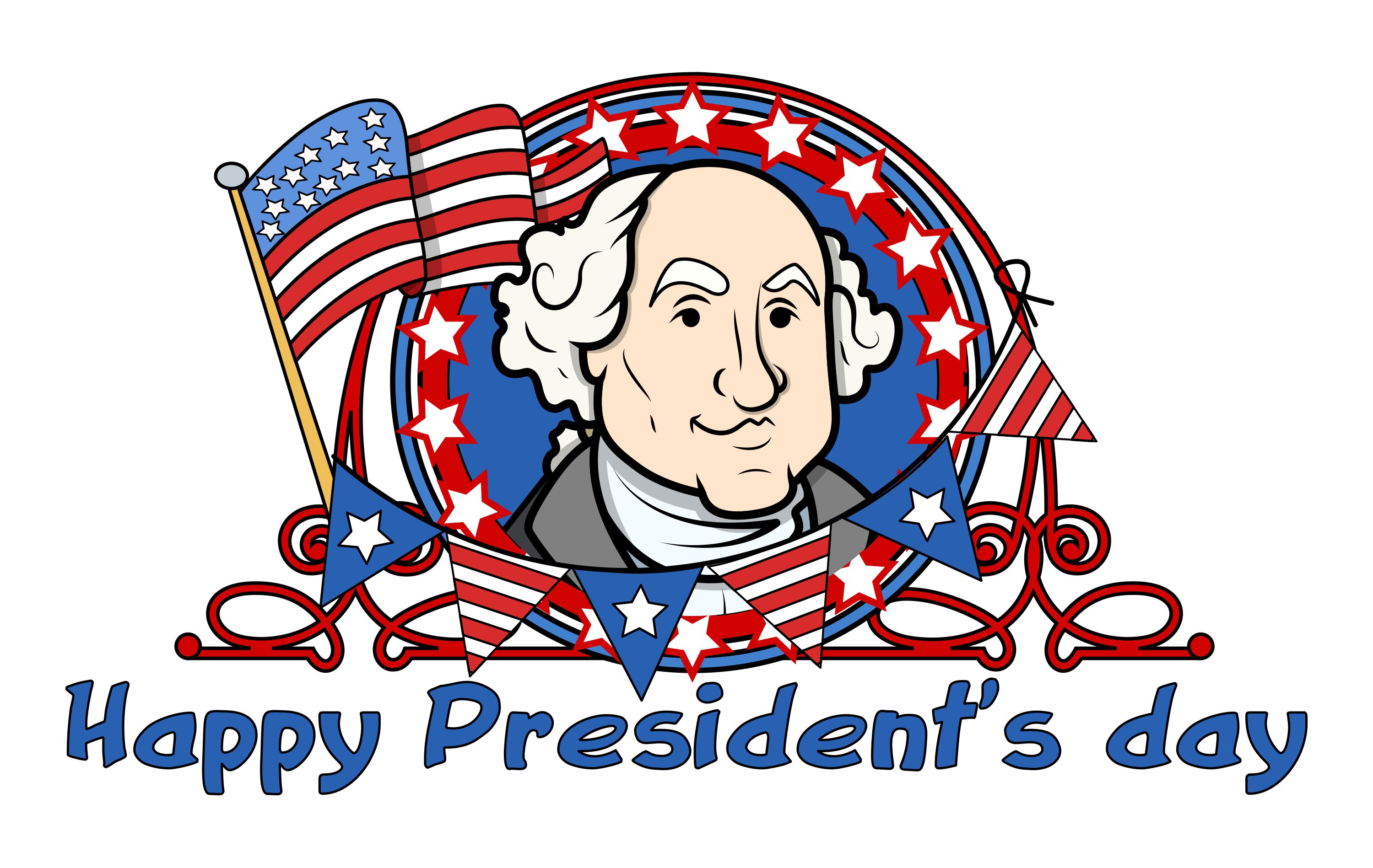 Showing George Washington On Presidents Day Vector 3000x1898 Showing George Washington On Presidents Day Vector