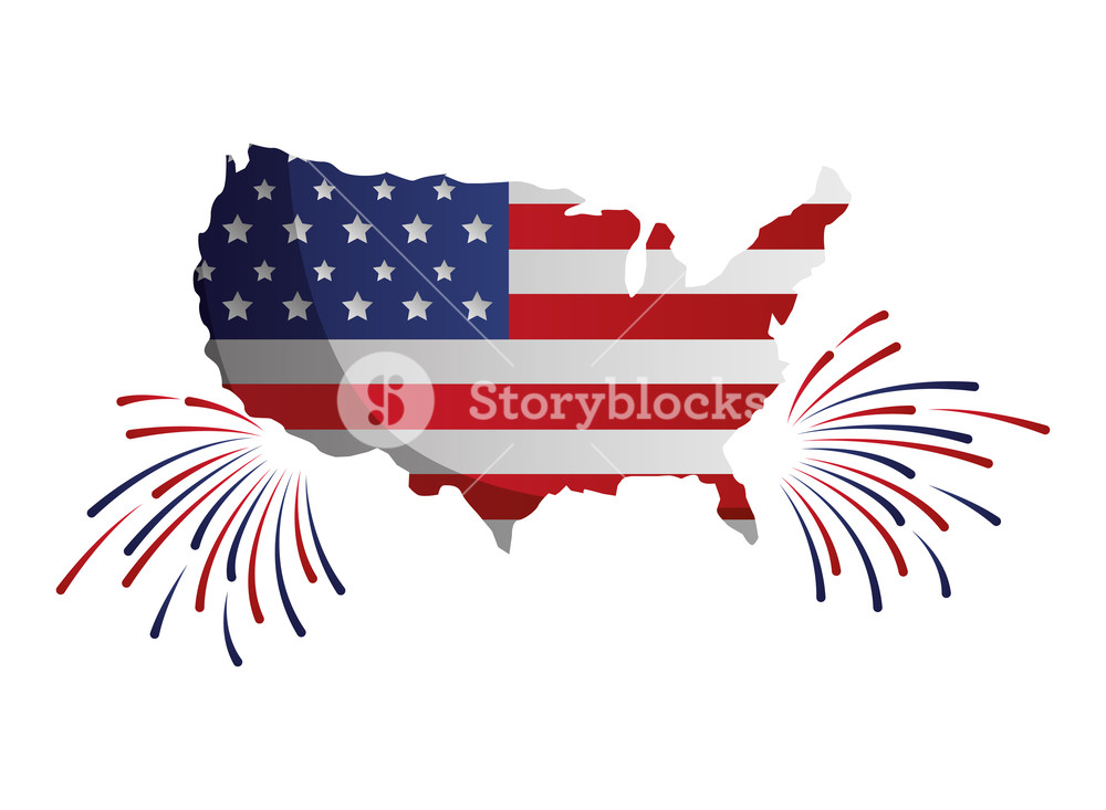United States Map Flag Fireworks Happy Presidents Day Vector 1000x733 United States Map Flag Fireworks Happy Presidents Day Vector