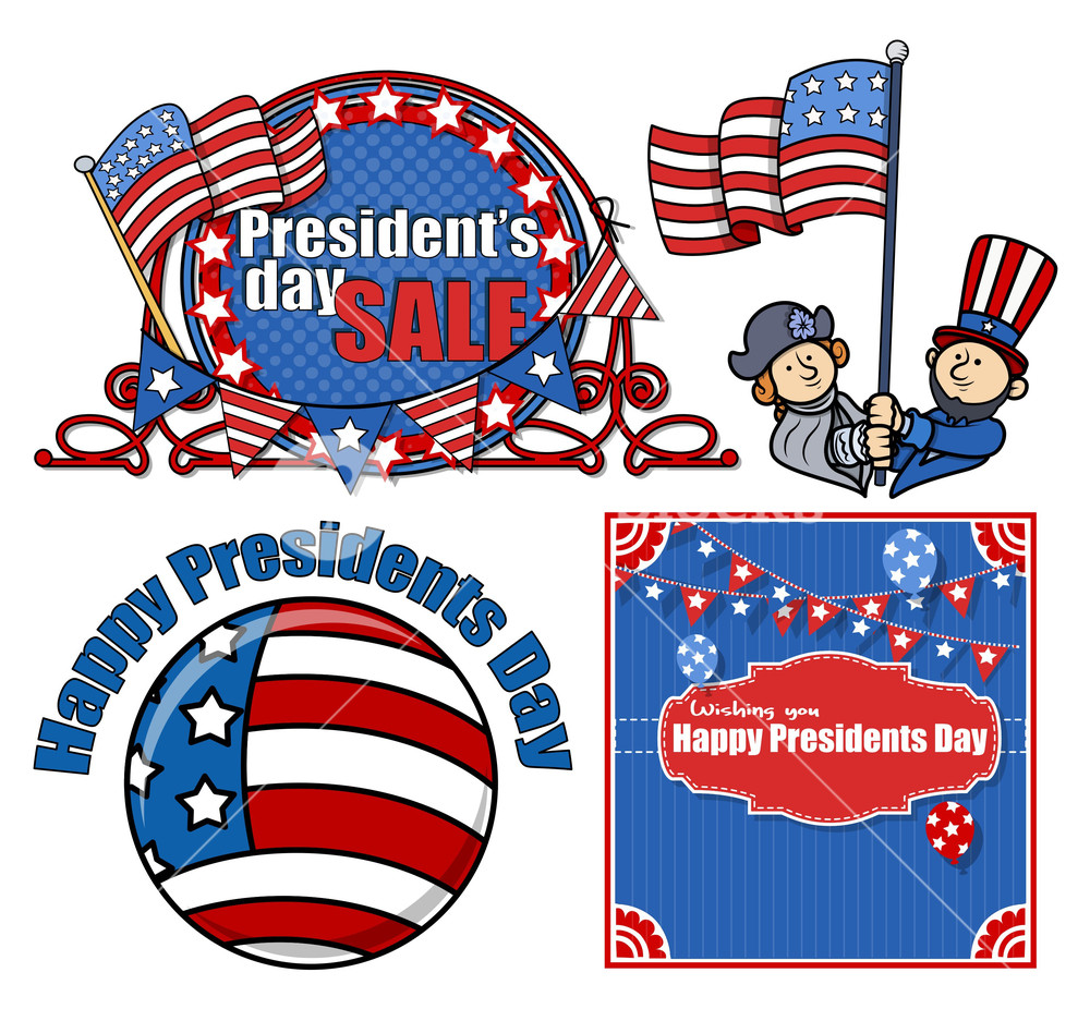 Happy Presidents Day Vector Set Royalty Free Stock Image 1000x926 Happy Presidents Day Vector Set Royalty Free Stock Image