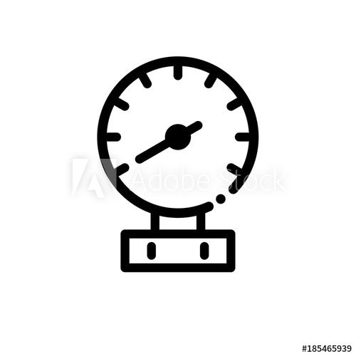 500x500 Pressure Gauge Vector Icon