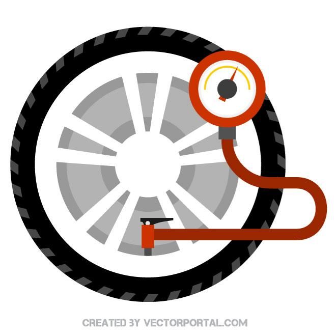 660x660 Tire Pressure Gauge Vector Image Vehicles Free Vectors