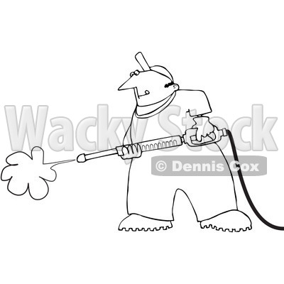 400x400 Royalty Free Vector Clip Art Illustration Of A Black And White