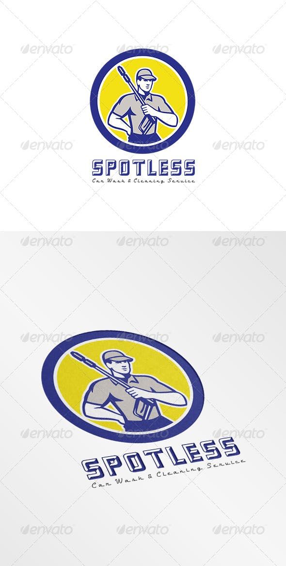 590x1166 Spotless Pressure Wash And Cleaning Services Logo Vector