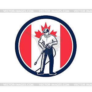 300x300 Canada Pressure Washing Flag Circle Retro