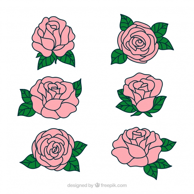 Pretty Hand Drawn Roses Vector Free Download 626x626 Pretty Hand Drawn Roses Vector Free Download