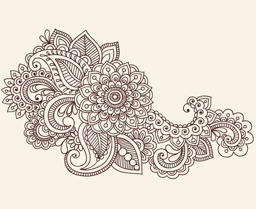Set Of Pretty Floral Ornaments Design Vector Free Download 500x409 Set Of Pretty Floral Ornaments Design Vector Free Download