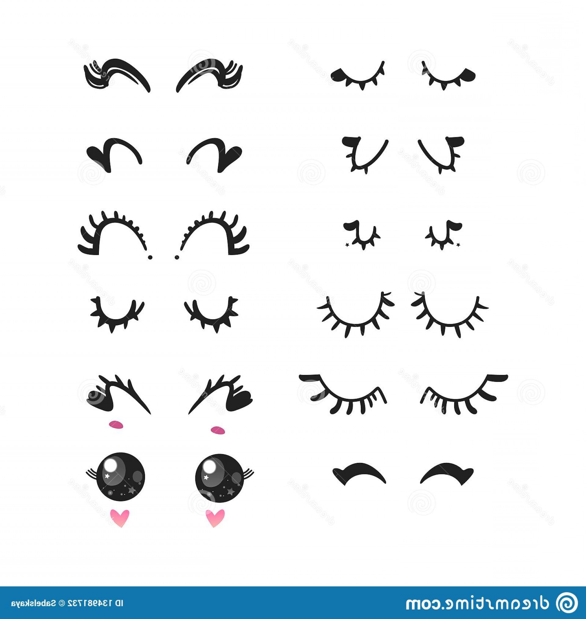 Eyelashes Vector Illustration Set Different Pretty Cute Cartoon 1920x2026 Eyelashes Vector Illustration Set Different Pretty Cute Cartoon
