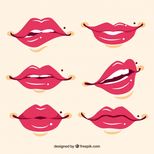 Hand Drawn Pretty Lips Set Vector Free Download 626x626 Hand Drawn Pretty Lips Set Vector Free Download