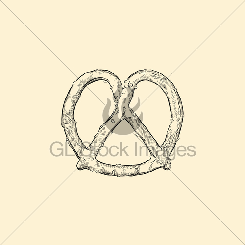 500x500 Appetizing Bavarian Pretzel Vector Illustration In Cart Gl
