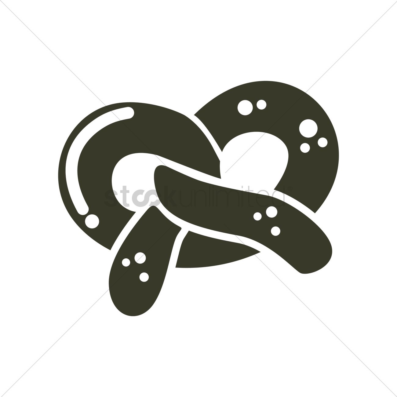 1300x1300 Pretzel Vector Image
