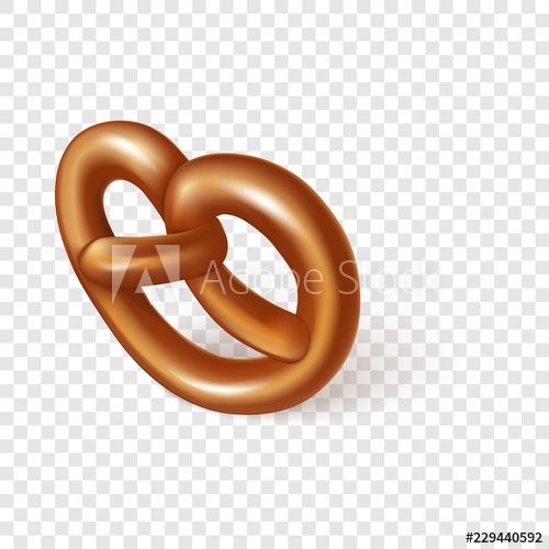 500x500 Soft Pretzel Icon Realistic Illustration Of Soft Pretzel Vector
