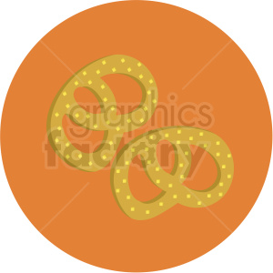 300x300 Pretzel Vector Flat Icon Clipart With Circle Background Clipart