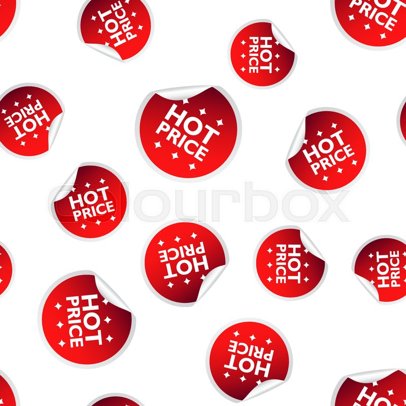 800x800 Hot Price Sticker Seamless Pattern Stock Vector Colourbox